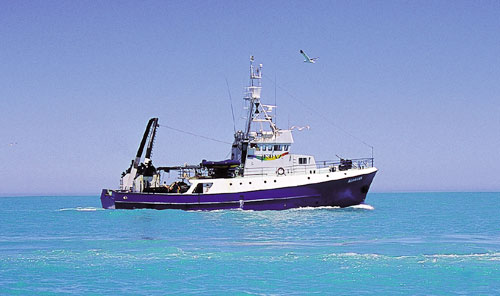 ship using satillite system